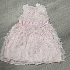 Elegant Pink Floral Kids Dress 18-24 months